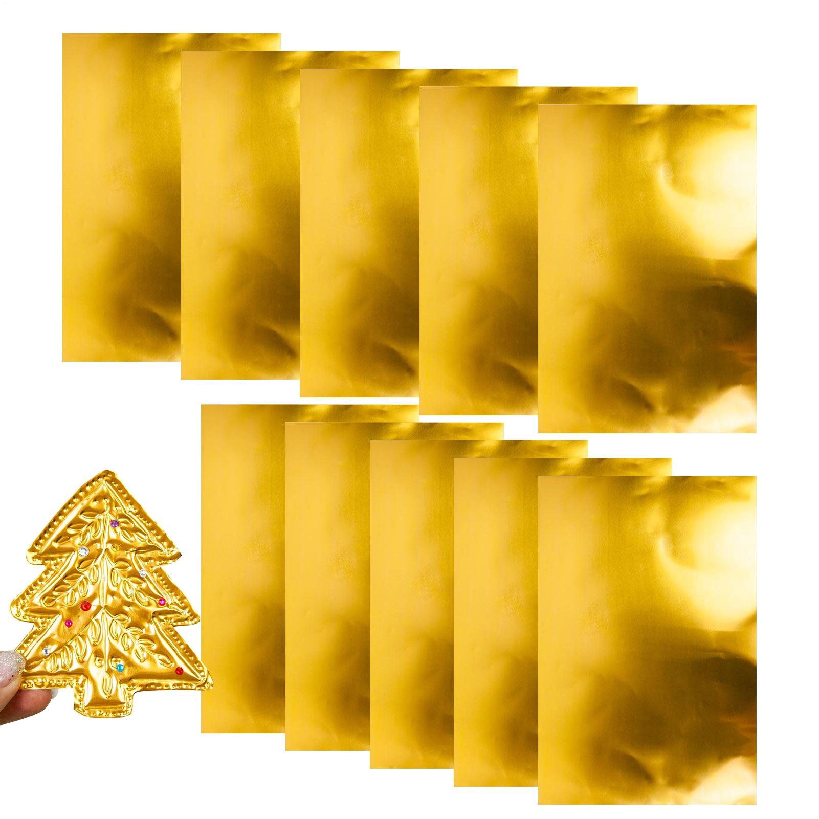 Art Craft Paper - 20x30cm Aluminum Foil Craft Sheets Gold/Silver