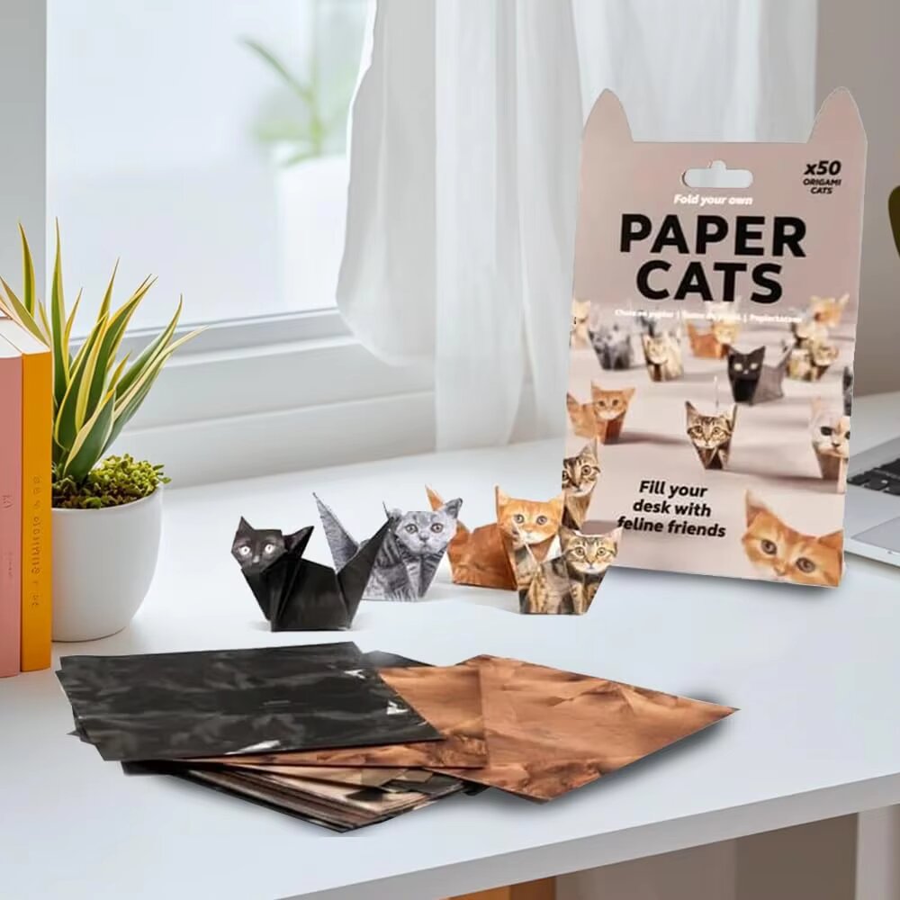 Dinosaur And Craft - 50Pcs DIY 3D Origami Kit Cats