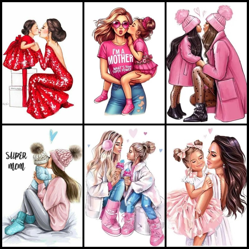 Art And Craft For Mother'S Day - Mother Daughter Art Hobby 5D DIY
