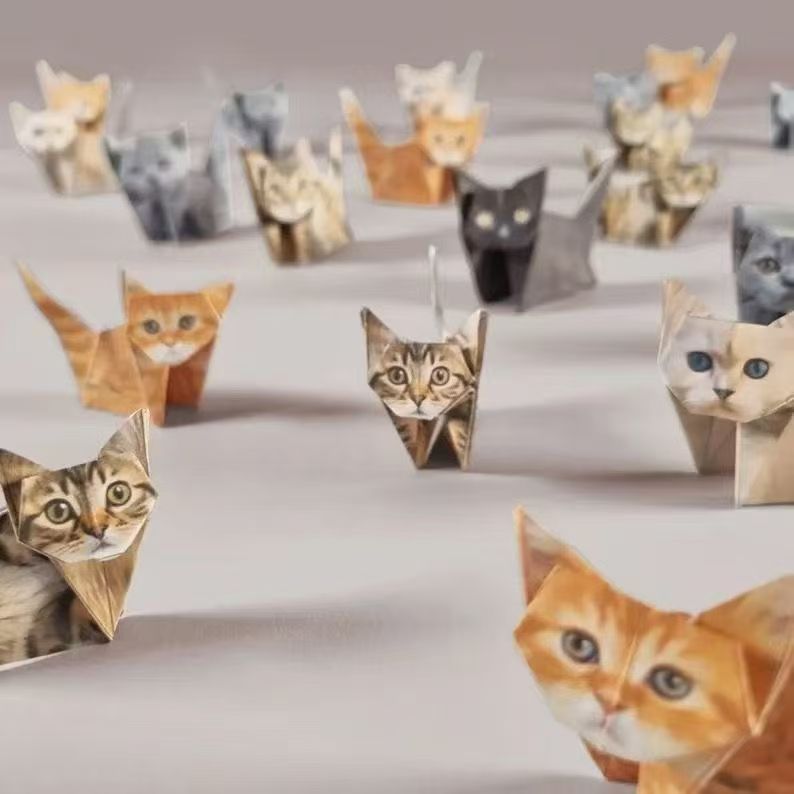 Dinosaur And Craft - 50Pcs 3D Animal DIY Origami Paper