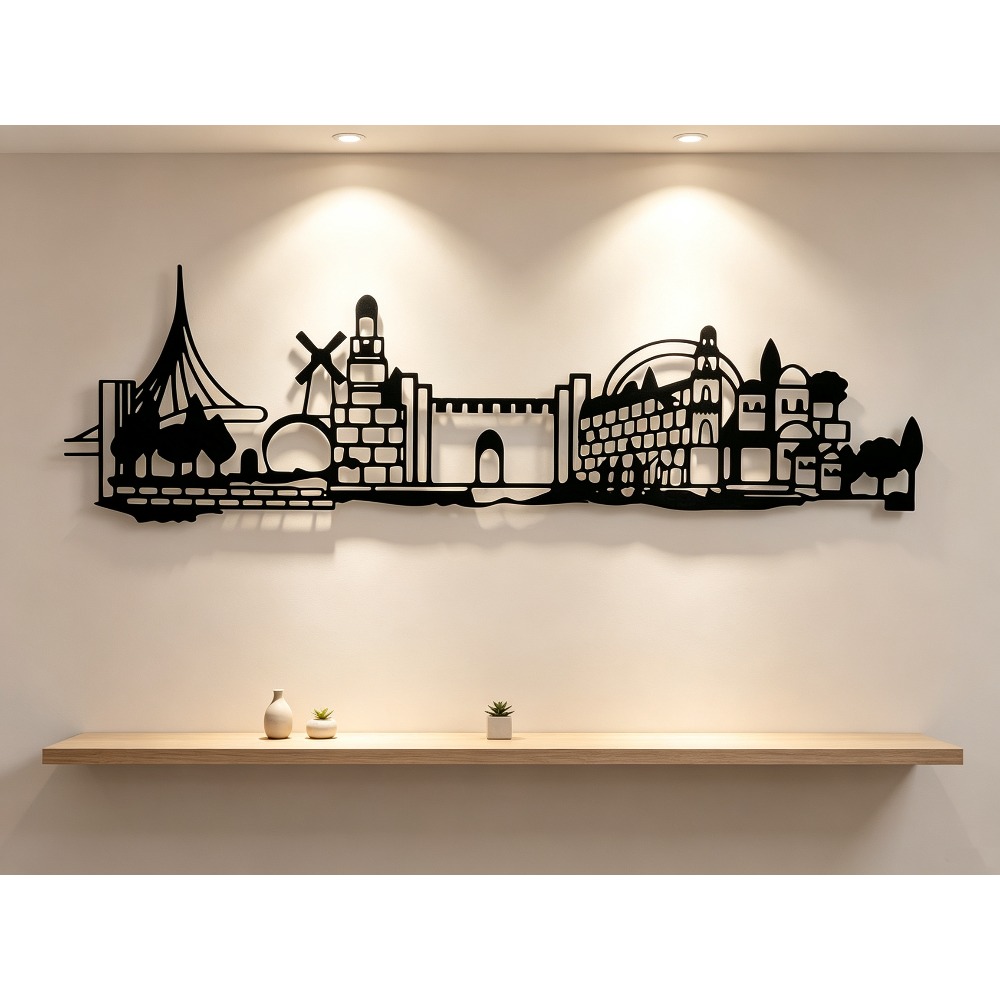 Art & Craft Valley - CIFBUY Metal Wall Art Jerusalem Skyline