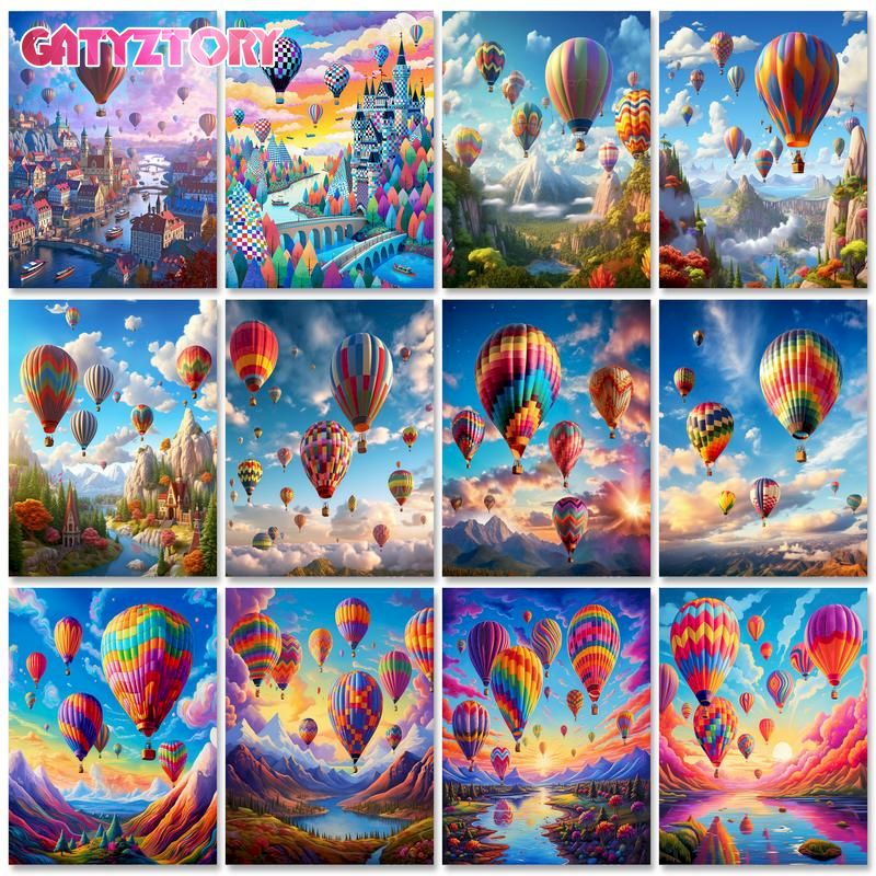 Art Craft Ideas For Adults - GATYZTORY Hot Air Balloon Diamond Painting