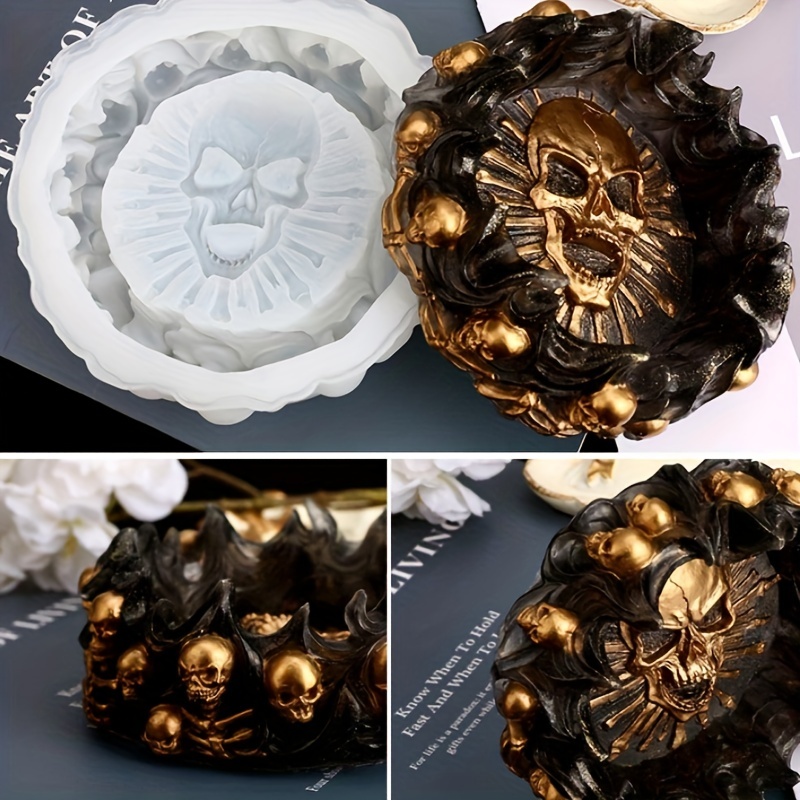 Art Craft Party - Ashtray mold, skull DIY craft gift