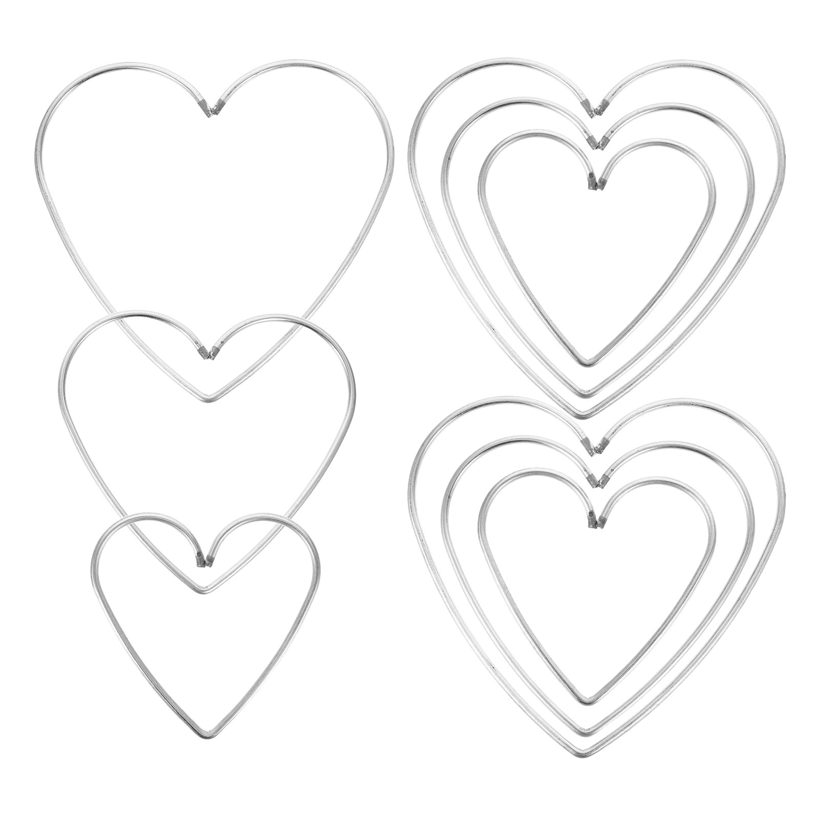 Craft Art Set - 9Pcs Dreamcatcher Metal Rings Set Heart