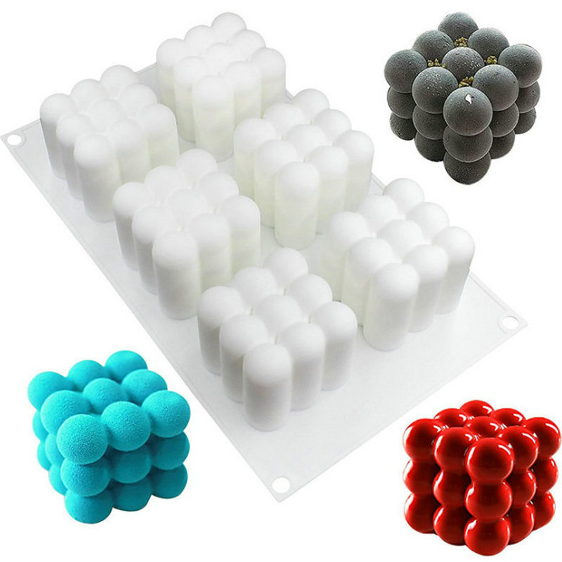 Art Craft Halloween - Candle Mold Silicone DIY Cubic Bubble