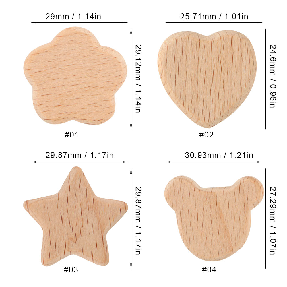 Kovict 15pcs Beech Wood Bear F - Art Craft Handmade ulasan dan harga