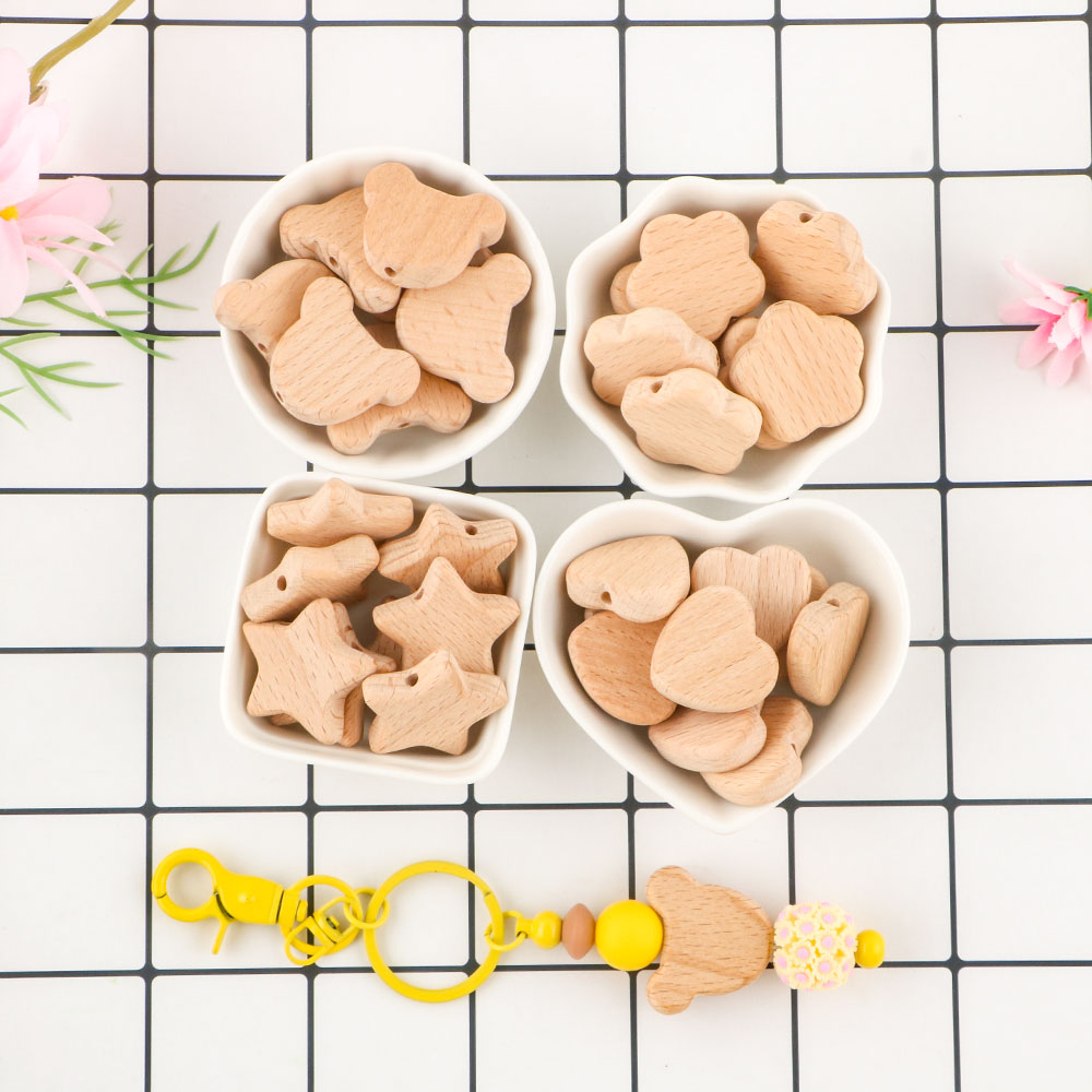 Kovict 15pcs Beech Wood Bear F - Art Craft Handmade ulasan dan harga