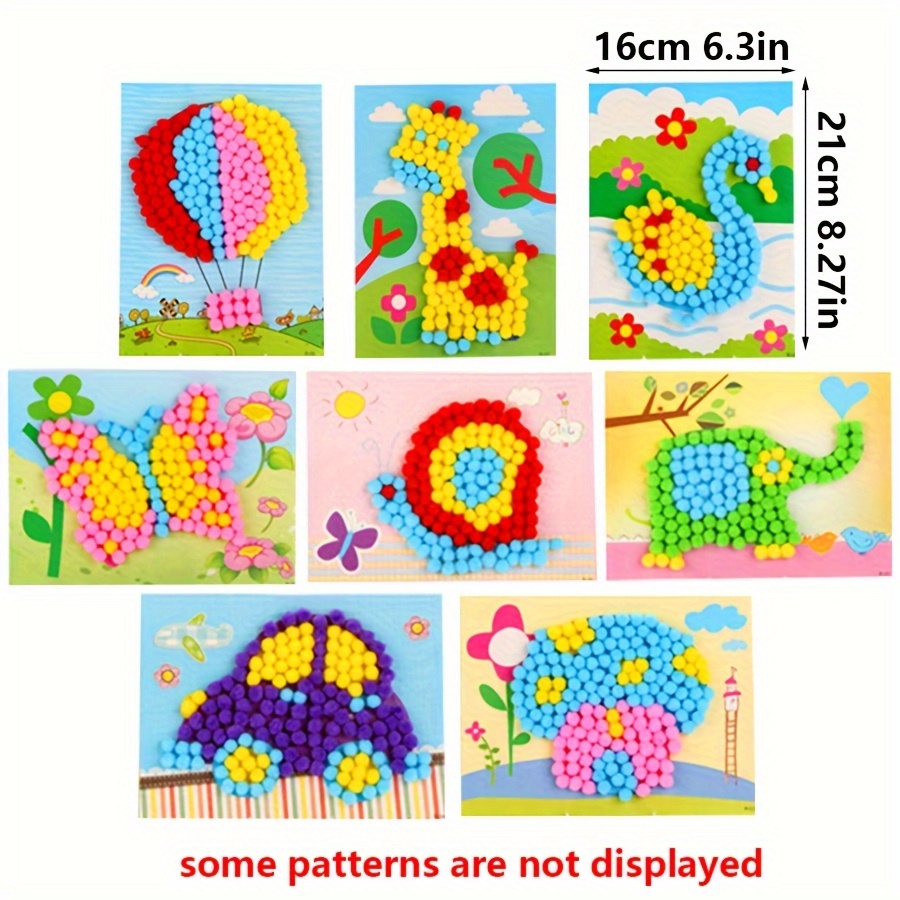 2pcs 16x21cm Colorful Pom-Pom  - Art Craft Handmade ulasan dan harga