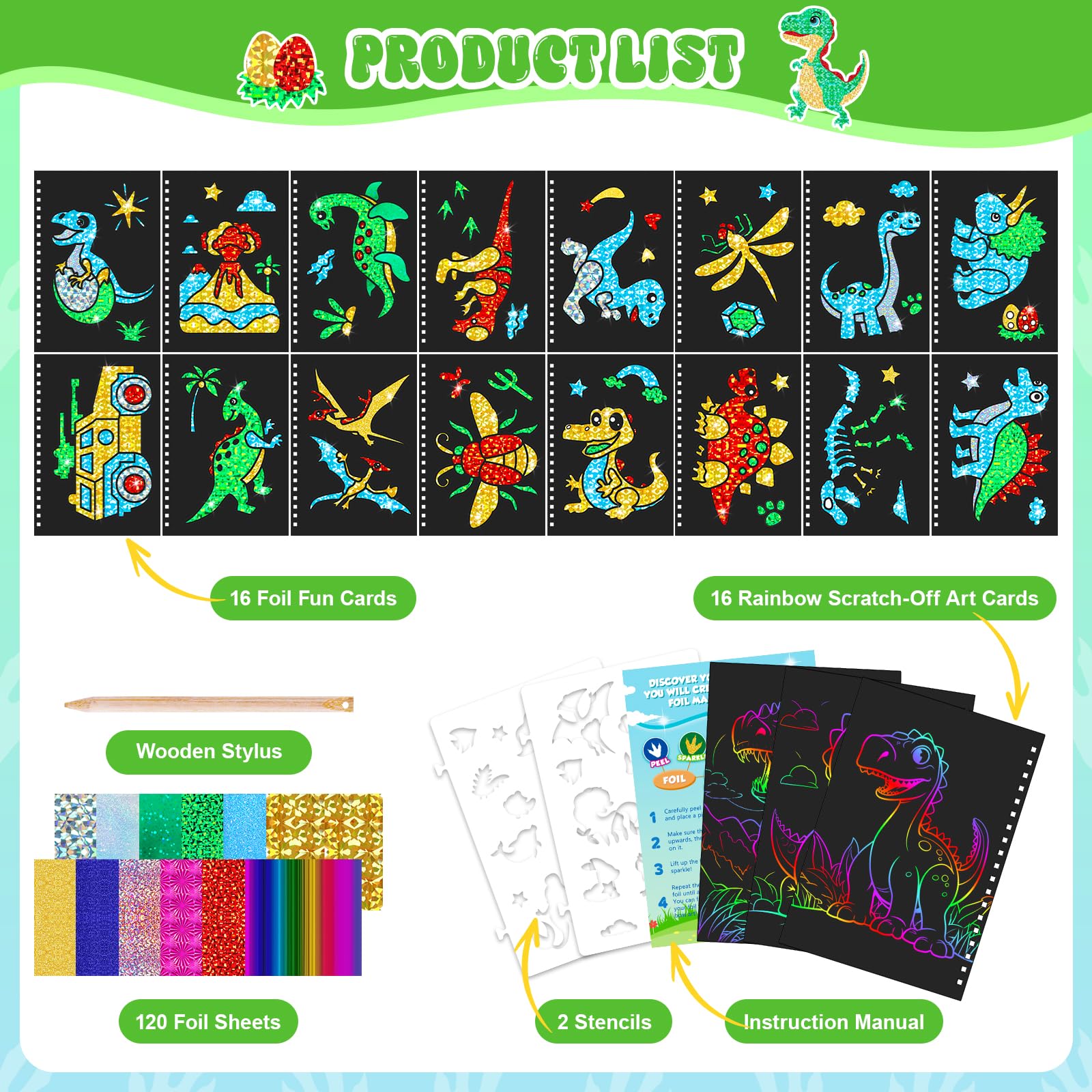 Dinosaur Scratch Art Book for  - Dinosaur And Craft ulasan dan harga