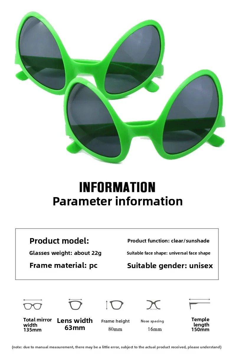 Green Alien Martian Quirky Sun - Art Craft Party ulasan dan harga