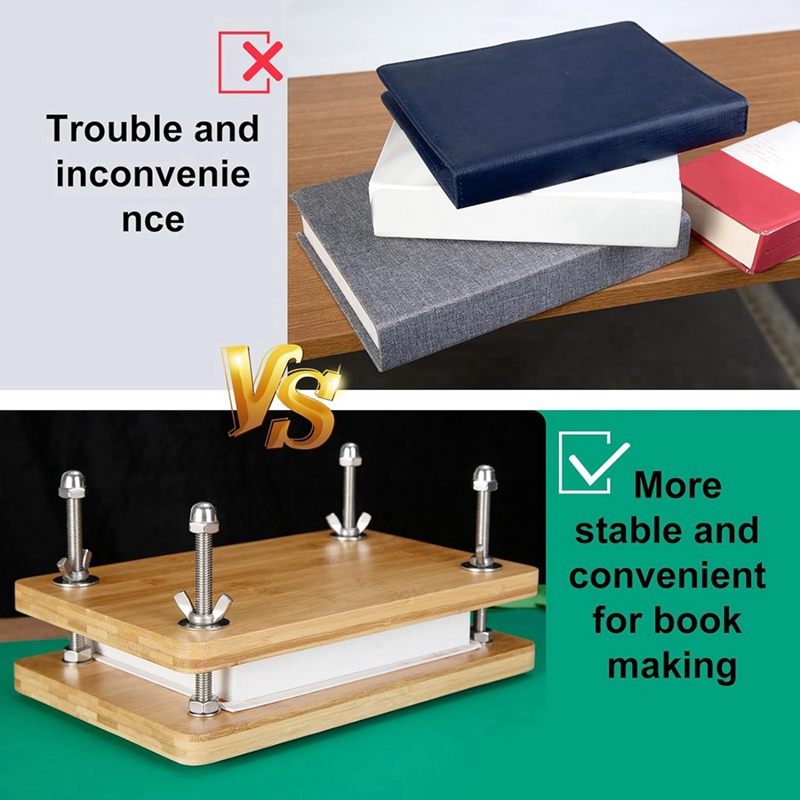 Book Bookbinding, Wooden Bambo - Bookbinding Supply Kit ulasan dan harga