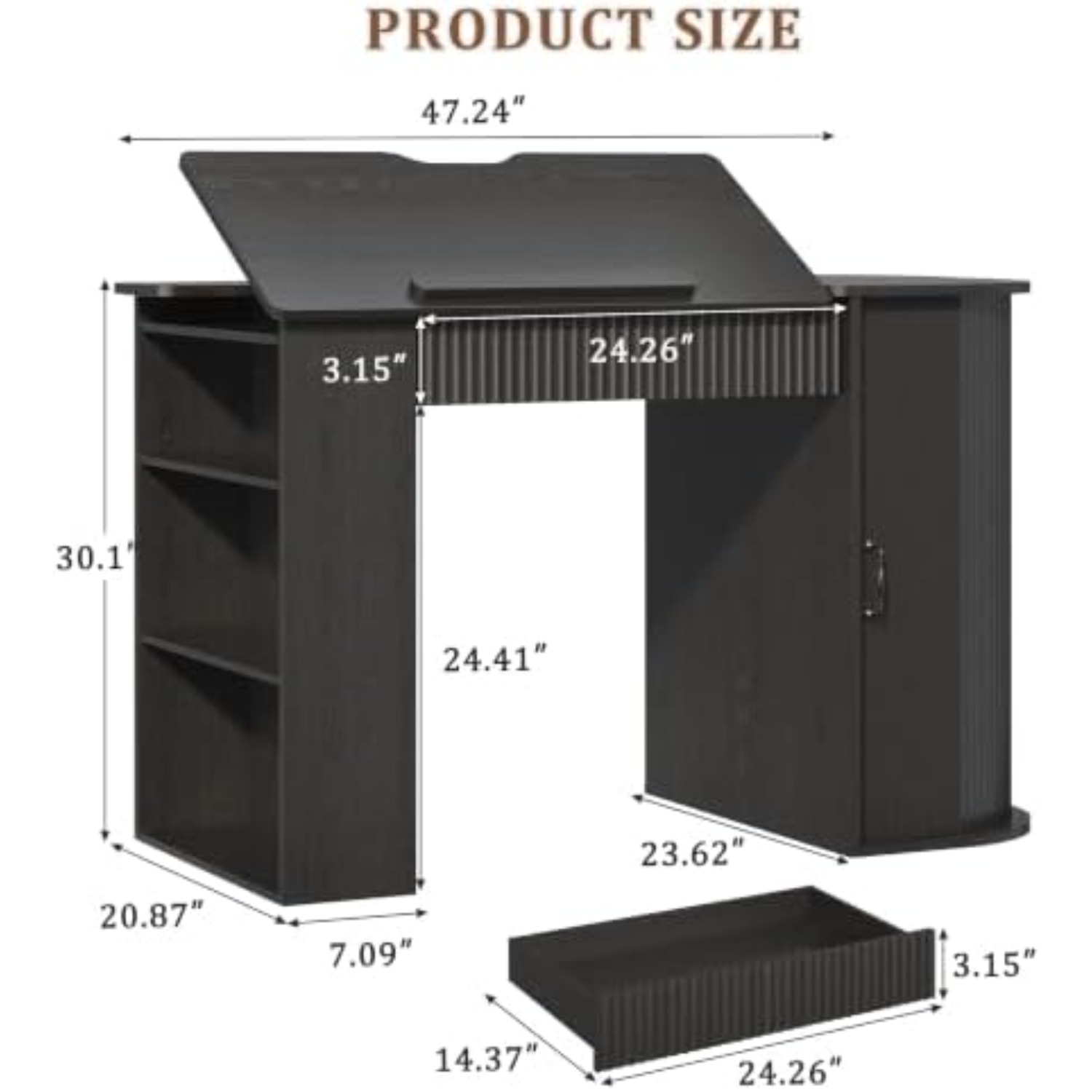 Drafting Table with Storage Ca - Art Crafting ulasan dan harga