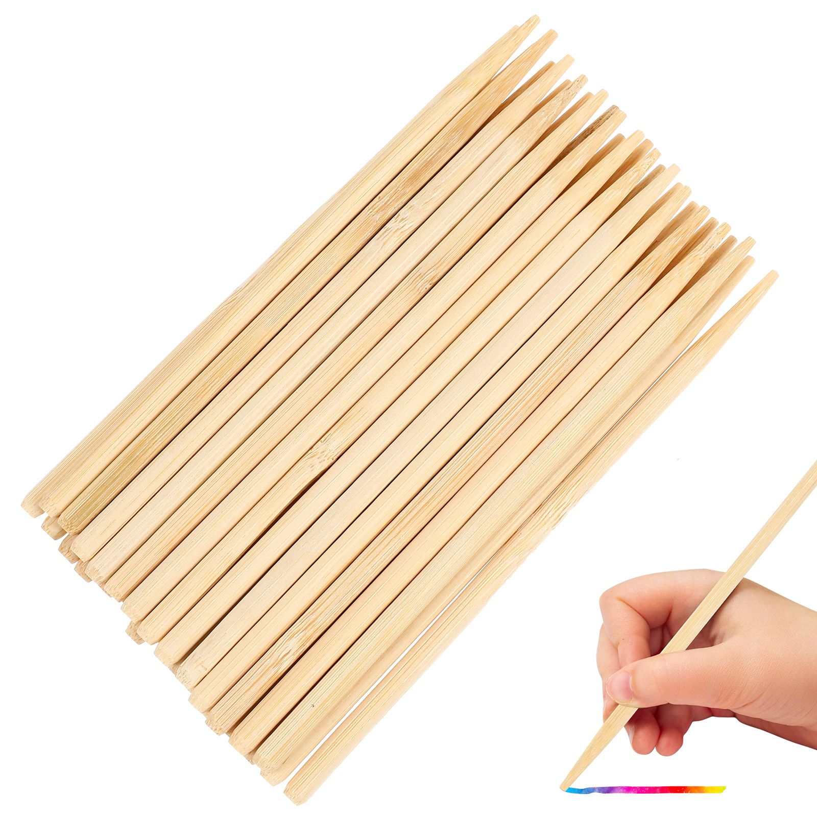 30pcs Scratch Bamboo Pens Wax  - Art Craft Stick ulasan dan harga