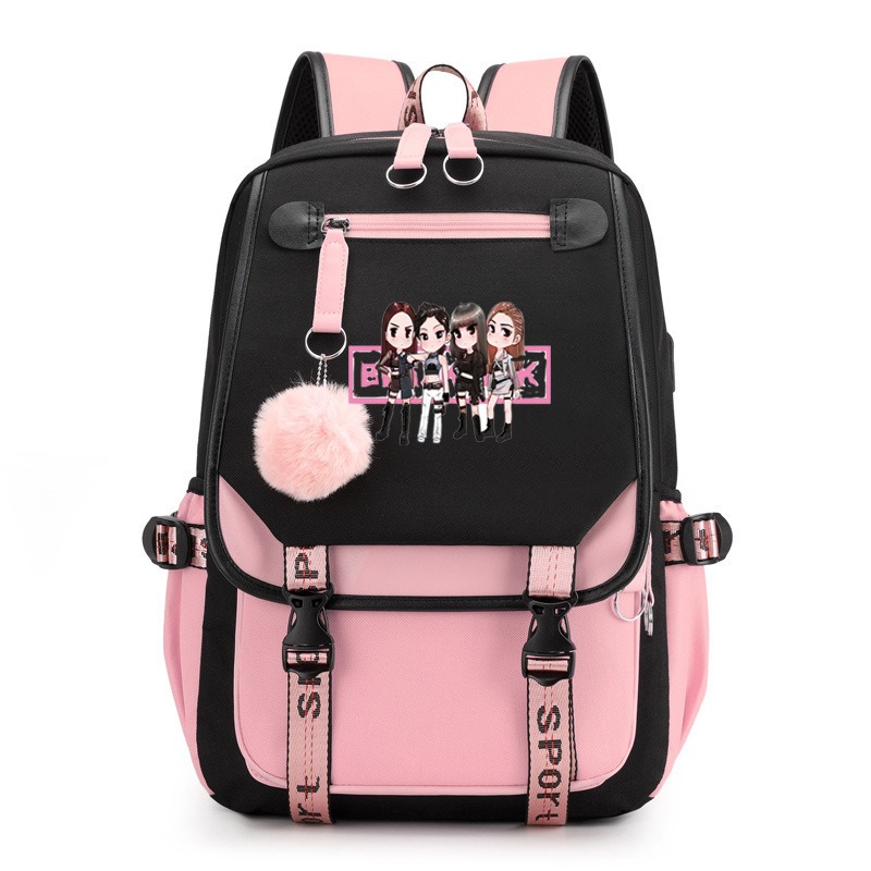 Black Pink Pattern Large Capac - Art Craft Bag ulasan dan harga