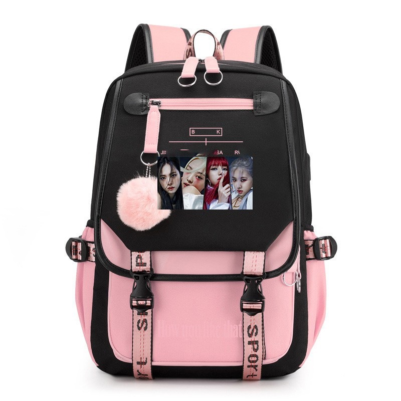 Black Pink Pattern Large Capac - Art Craft Bag ulasan dan harga