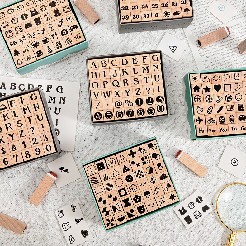 Cute Wooden Planner Rubber Sta - Rubber Stamp Blank ulasan dan harga