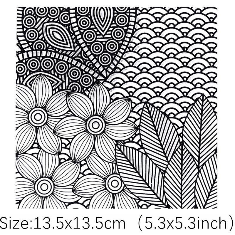 SNASAN Flowers Texture DIY Emb - Rubber Stamp Blank ulasan dan harga