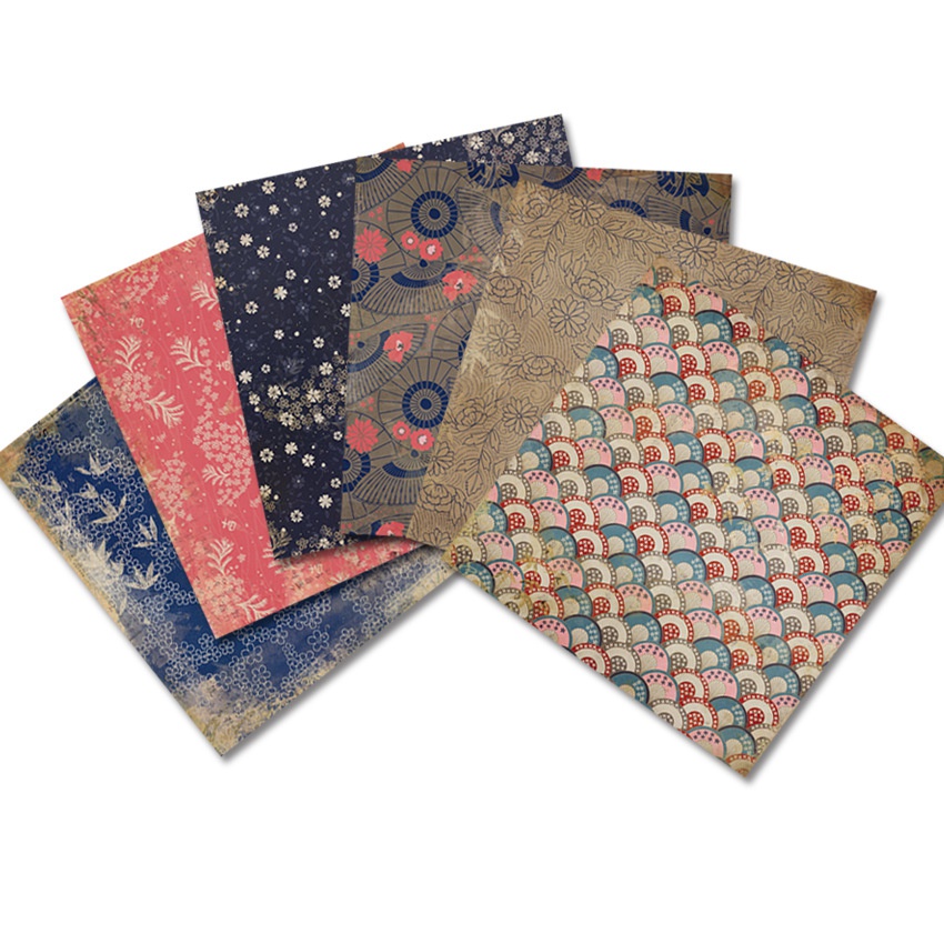 24 Sheets Vintage Japanese Sty - Art Craft Background ulasan dan harga