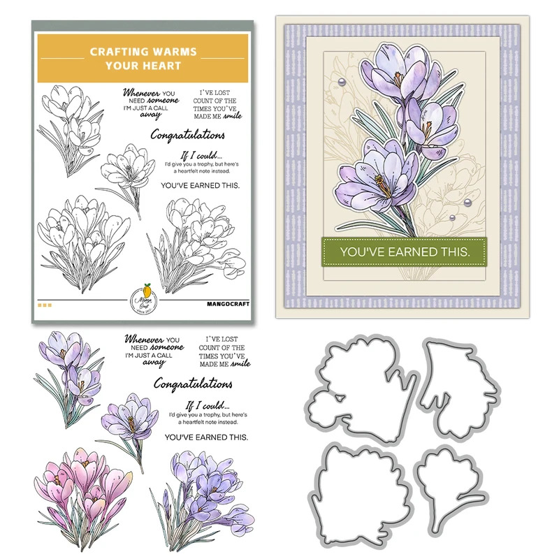 Zephyranthes Candida Cutting D - Rubber Stamp Blank ulasan dan harga