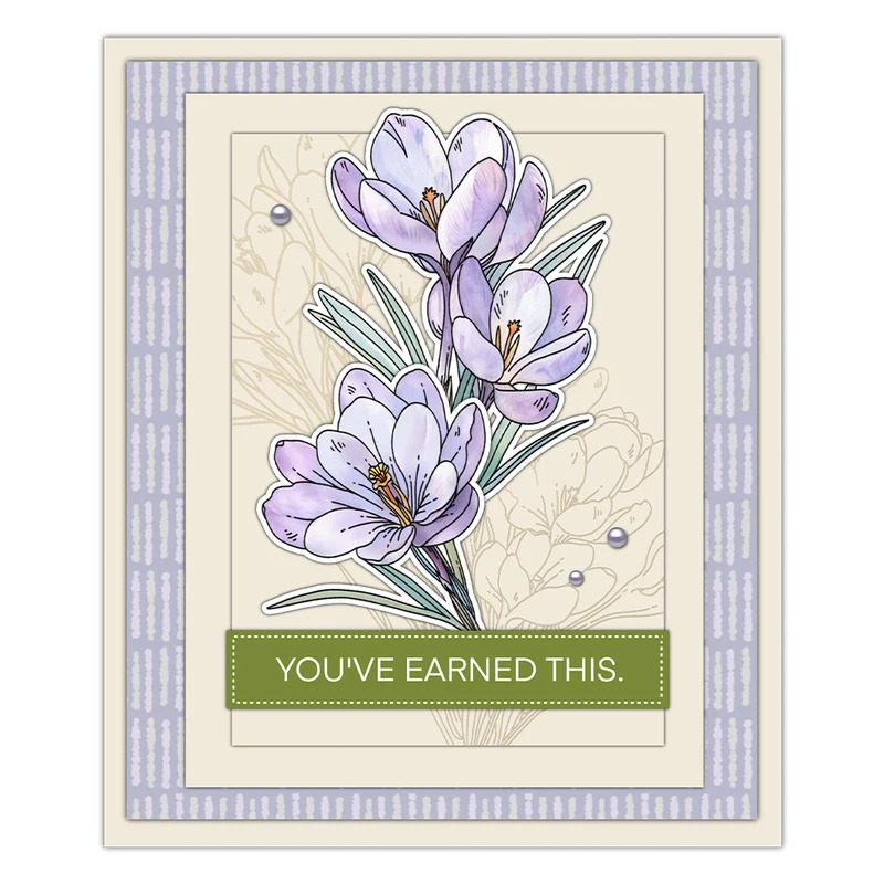 Zephyranthes Candida Cutting D - Rubber Stamp Blank ulasan dan harga