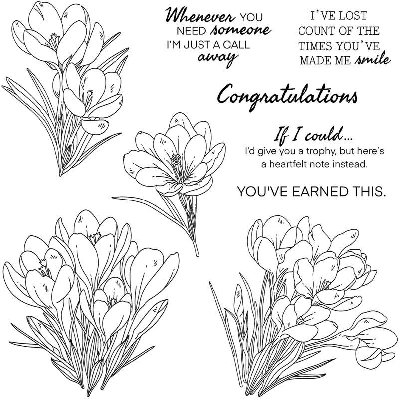 Zephyranthes Candida Cutting D - Rubber Stamp Blank ulasan dan harga