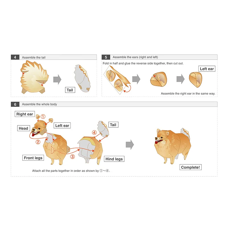 Pomeranian Dog Folding Origami - Art Craft Center ulasan dan harga