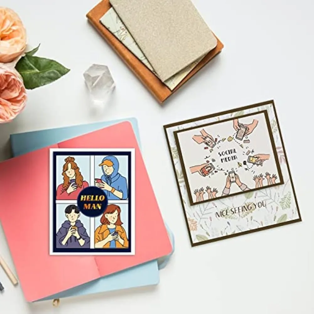 Social Media Theme Clear Stamp - Rubber Stamp Blank ulasan dan harga