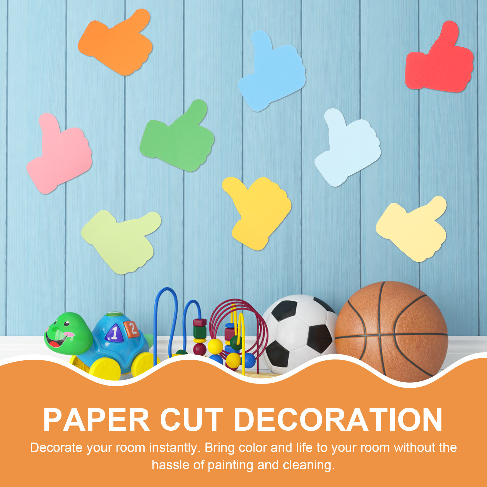 54Pcs Hand Shaped Paper Cutout - Art Craft Paper ulasan dan harga