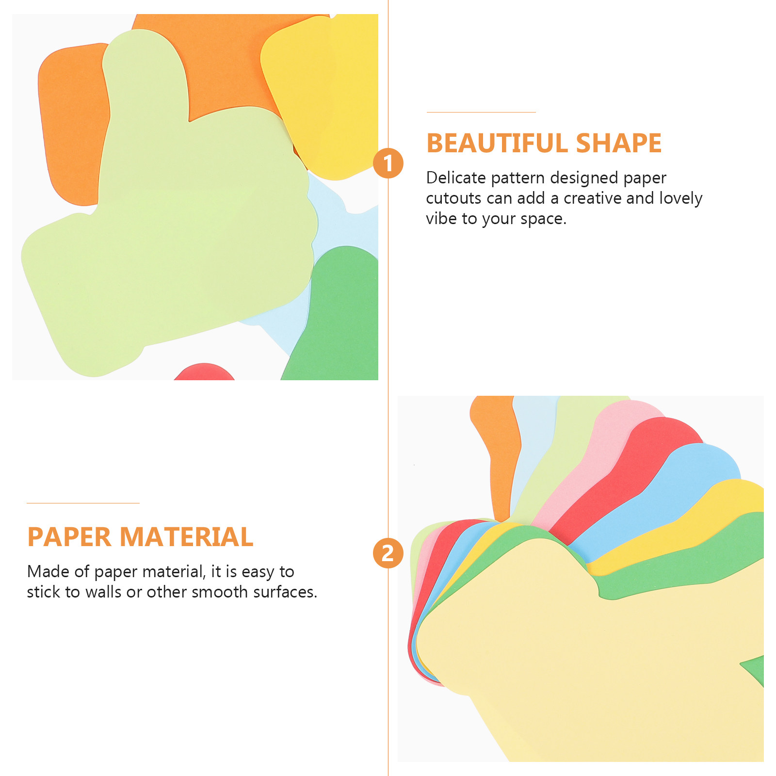 54Pcs Hand Shaped Paper Cutout - Art Craft Paper ulasan dan harga