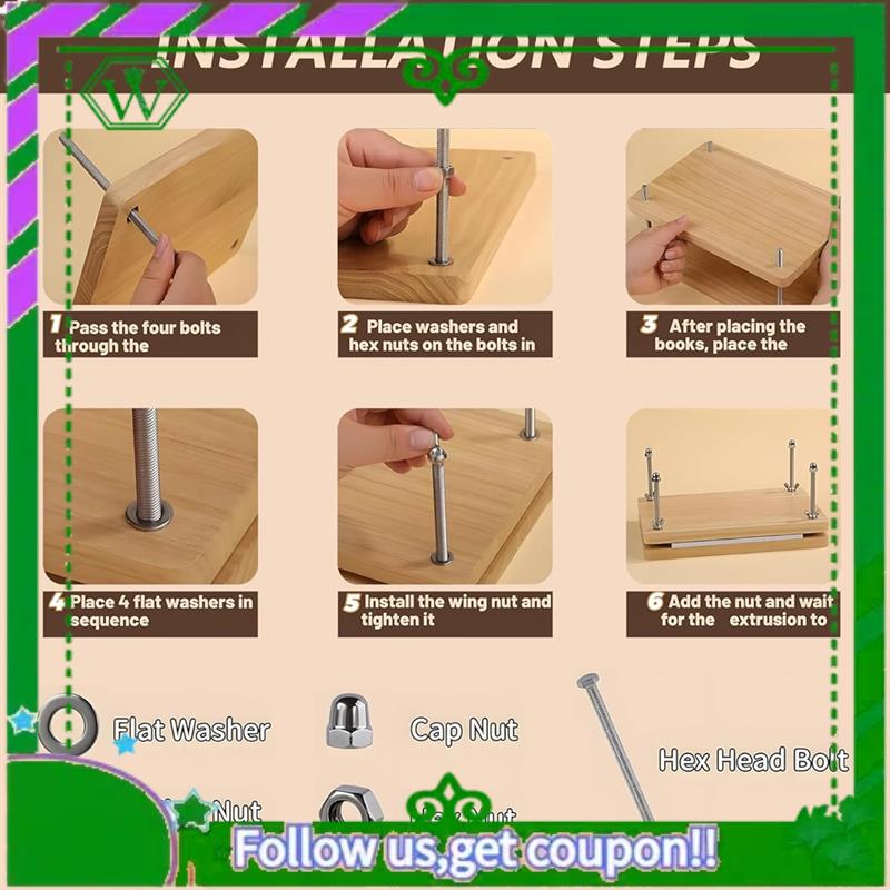 Reliable-Kits Wooden Book Pres - Bookbinding Supply Kit ulasan dan harga