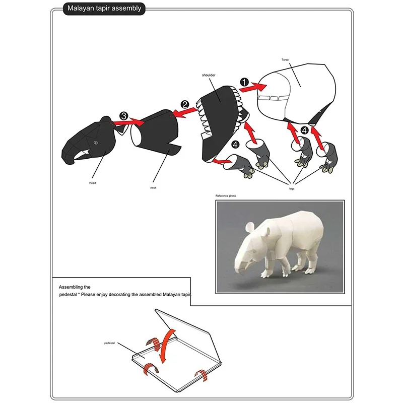 Malayan Tapir Origami Art Mini - Art Craft Center ulasan dan harga