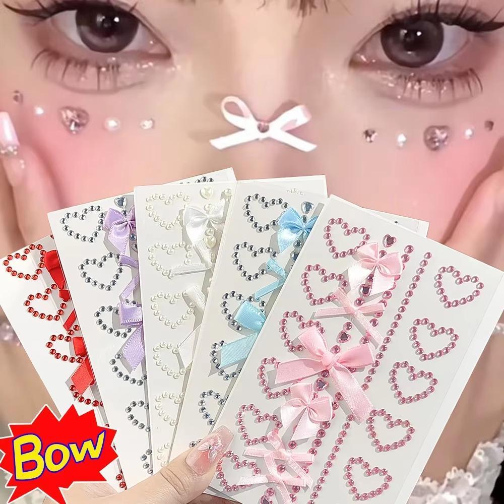 1 Sheet Red Ribbon Bow Sparkly - The Art And Craft Of Jewelry ulasan dan harga