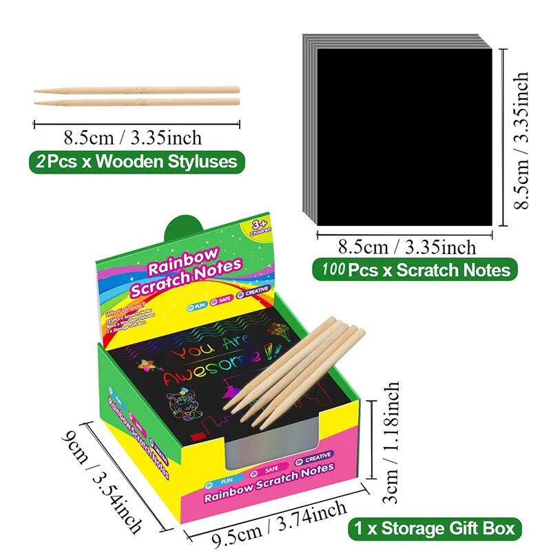 Many Creative Scratch Art Card - Art Craft Stick ulasan dan harga
