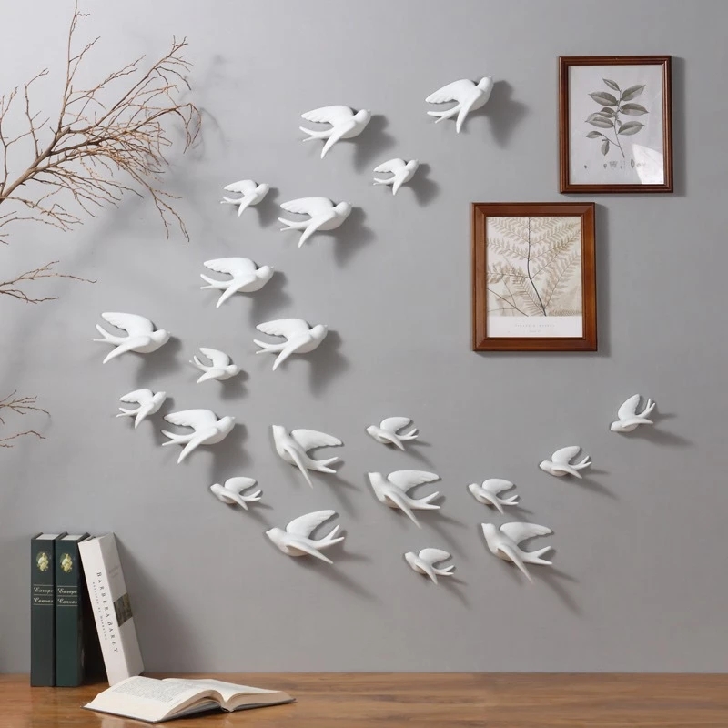 Creative Ceramic Birds Wall Ha - Art Craft Background ulasan dan harga