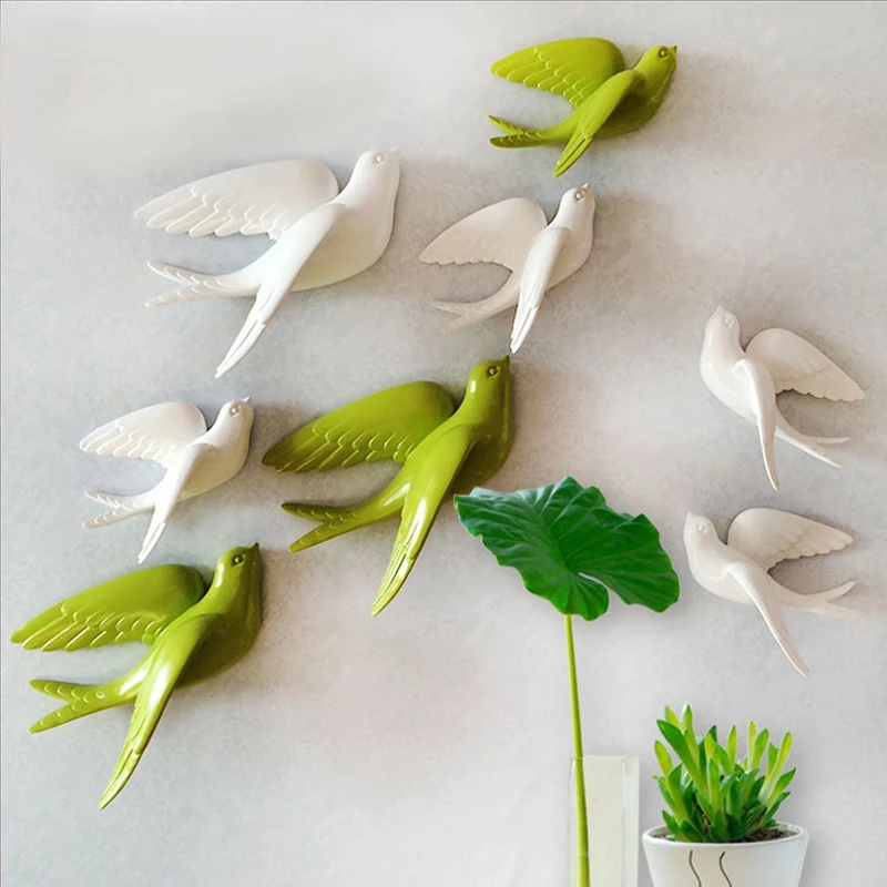 Creative Ceramic Birds Wall Ha - Art Craft Background ulasan dan harga