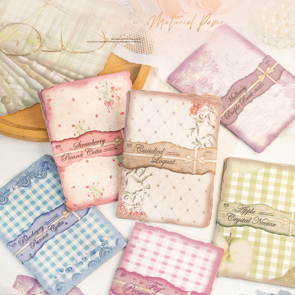 30sheets Vintage Scrapbook Pap - Art Craft Background ulasan dan harga