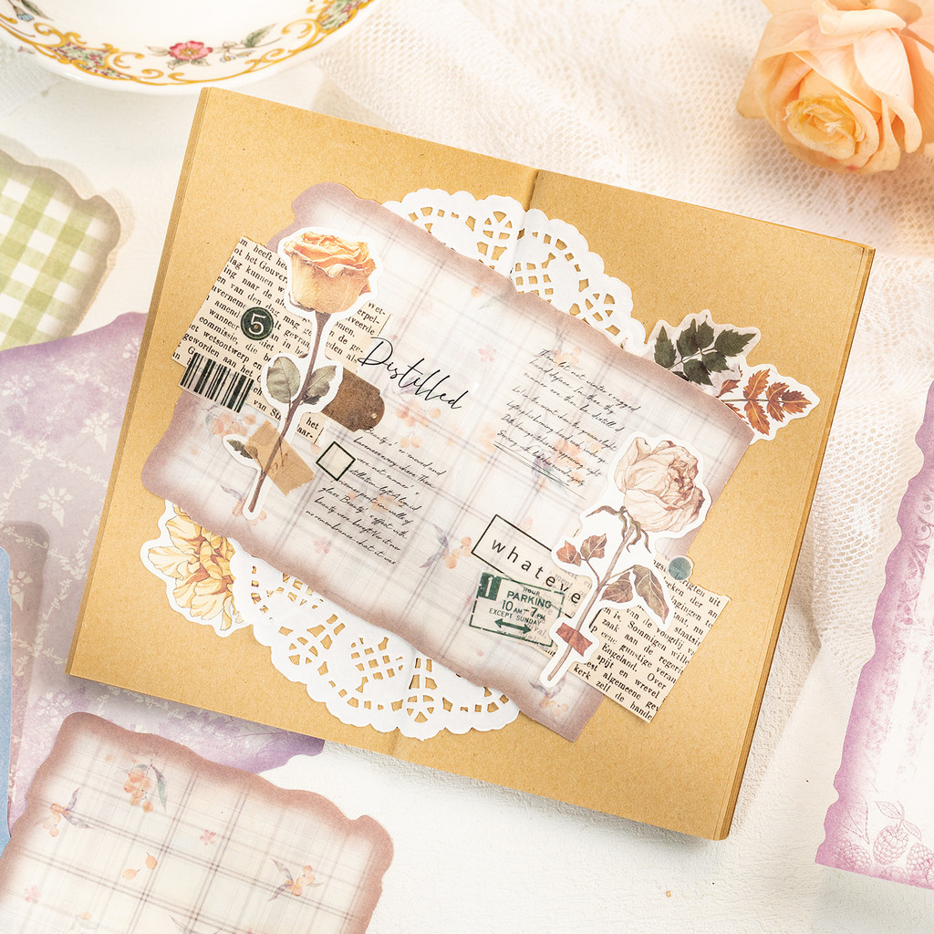 30sheets Vintage Scrapbook Pap - Art Craft Background ulasan dan harga