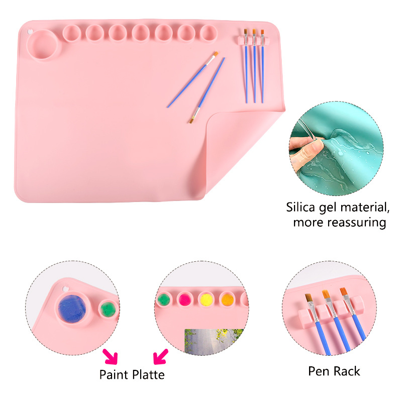 60X40cm Silicone Painting Mat  - Art Craft Stick ulasan dan harga