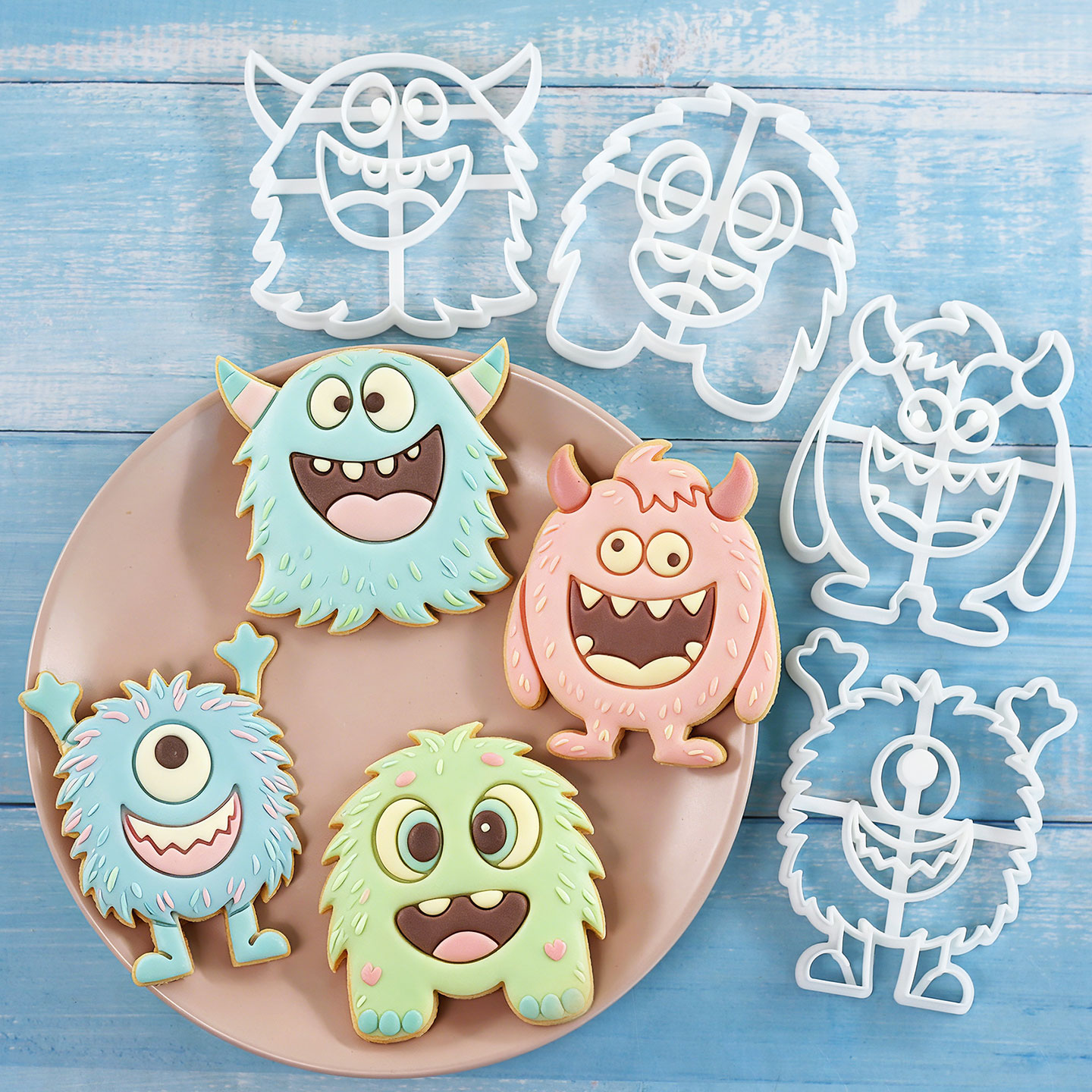 1 Pc/4 Pcs Large Monster Cooki - Art Craft Party ulasan dan harga