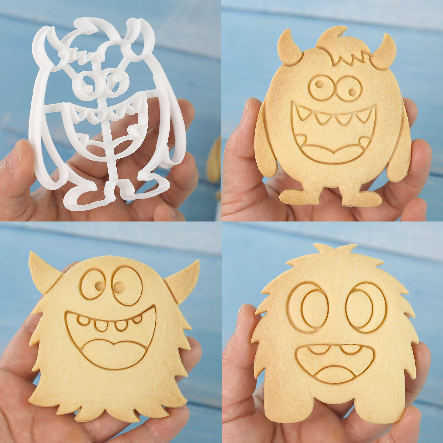 1 Pc/4 Pcs Large Monster Cooki - Art Craft Party ulasan dan harga