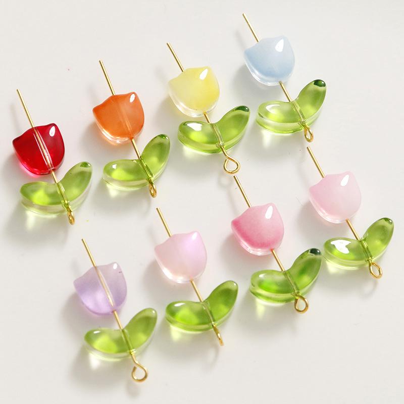 Lampwork  Flower Beads 30Pcs M - The Art And Craft Of Jewelry ulasan dan harga