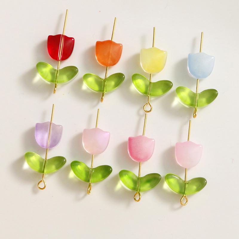 Lampwork  Flower Beads 30Pcs M - The Art And Craft Of Jewelry ulasan dan harga