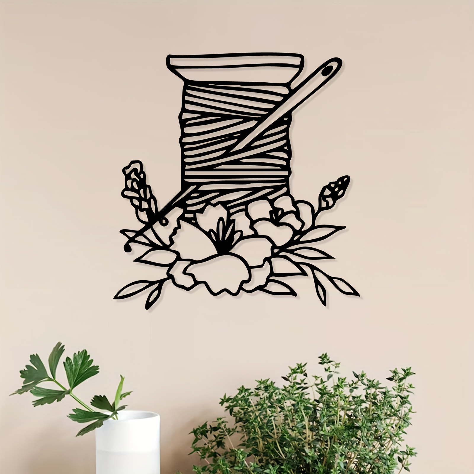 Thread Spool Floral Metal Wall - Art And Craft For Mother'S Day ulasan dan harga