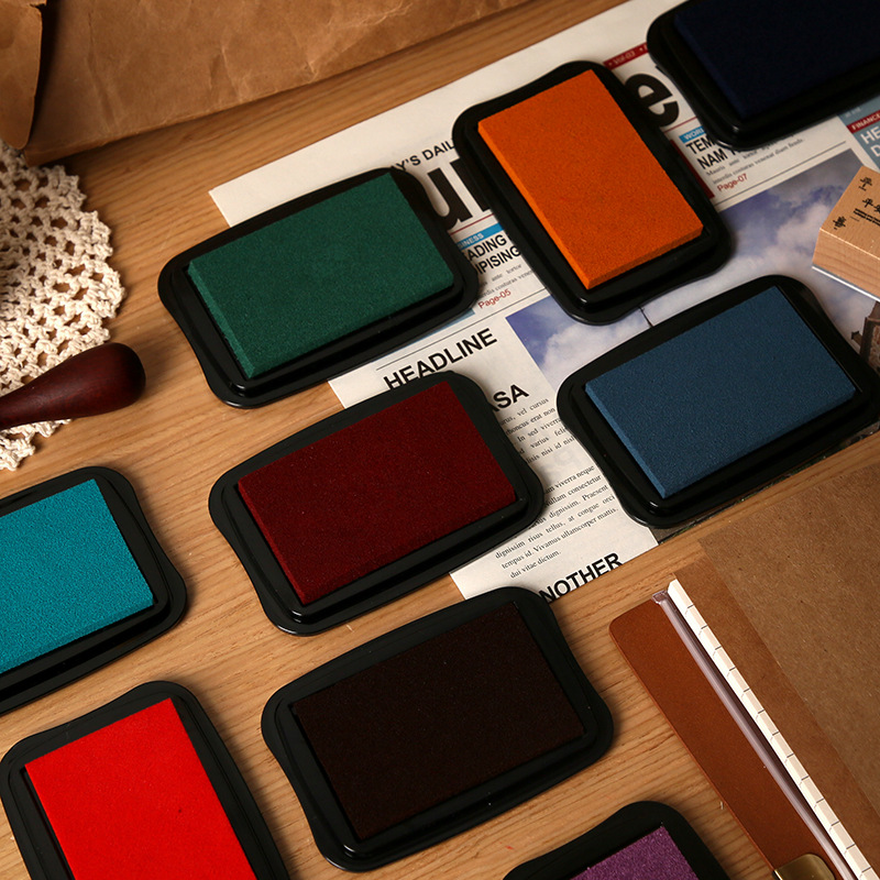 12 Colors Vintage Solid Color  - Rubber Stamp Blank ulasan dan harga