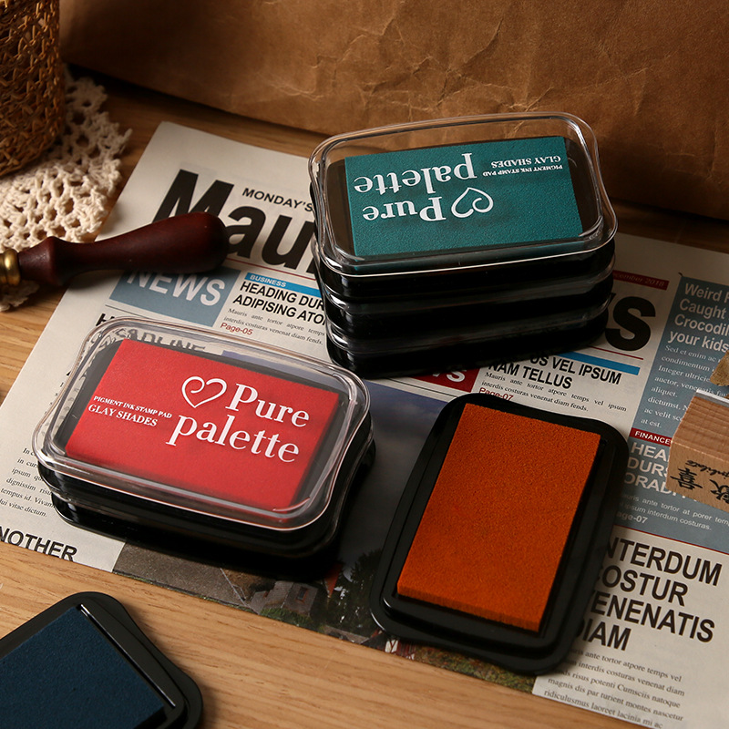 12 Colors Vintage Solid Color  - Rubber Stamp Blank ulasan dan harga
