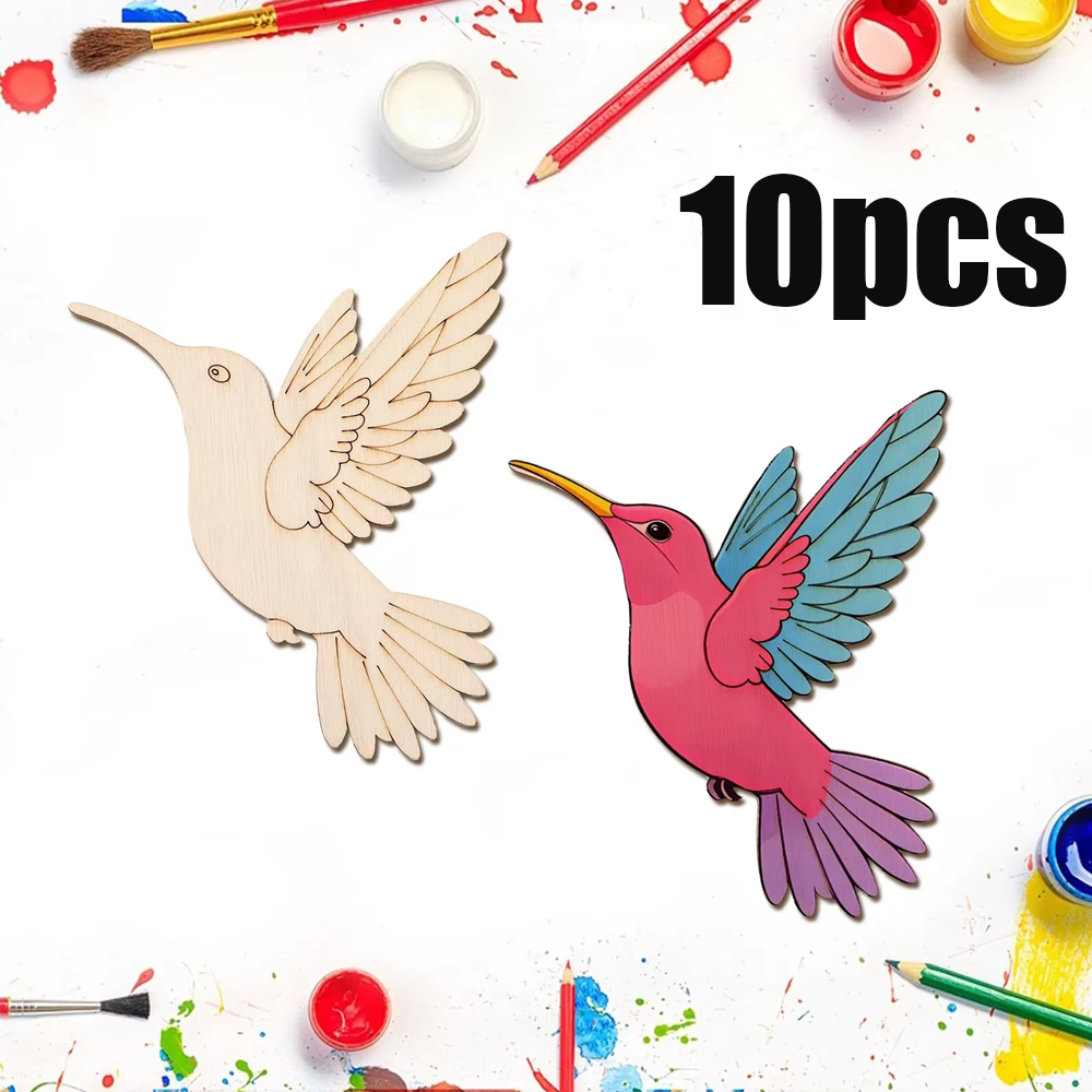 10pcs Unfinished Wood Animal B - Art Crafting ulasan dan harga