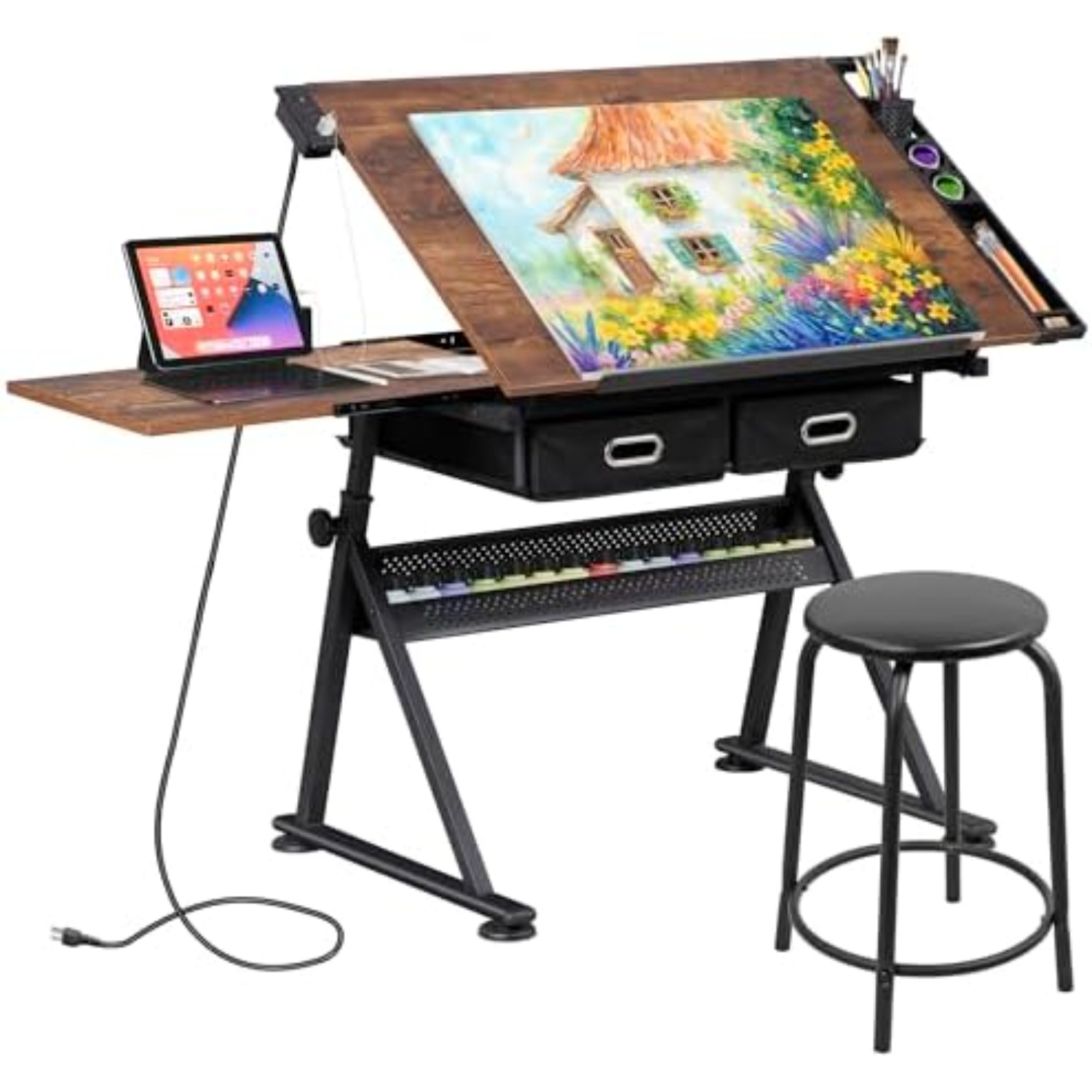 Adjustable Drafting Table with - Art Crafting ulasan dan harga