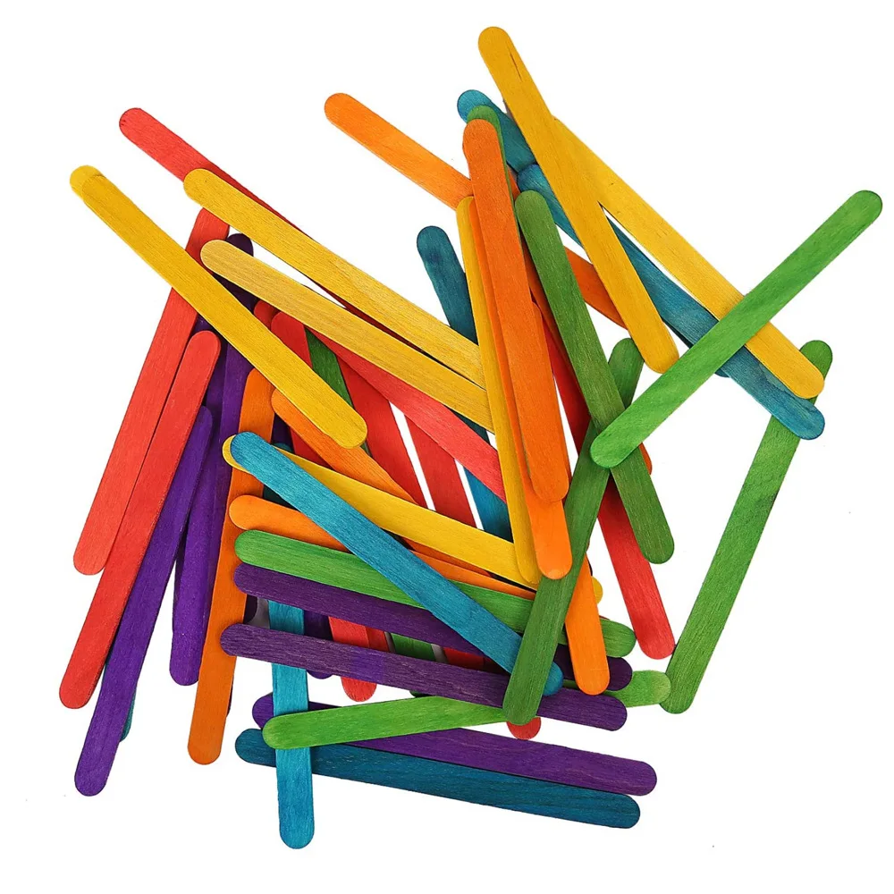 50PCS Colored Popsicle Sticks  - Art Craft Stick ulasan dan harga
