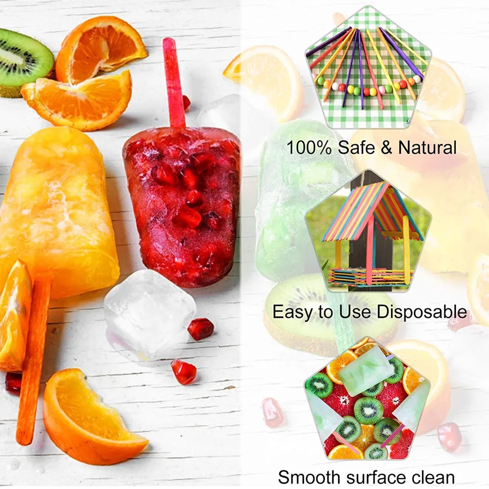 50PCS Colored Popsicle Sticks  - Art Craft Stick ulasan dan harga