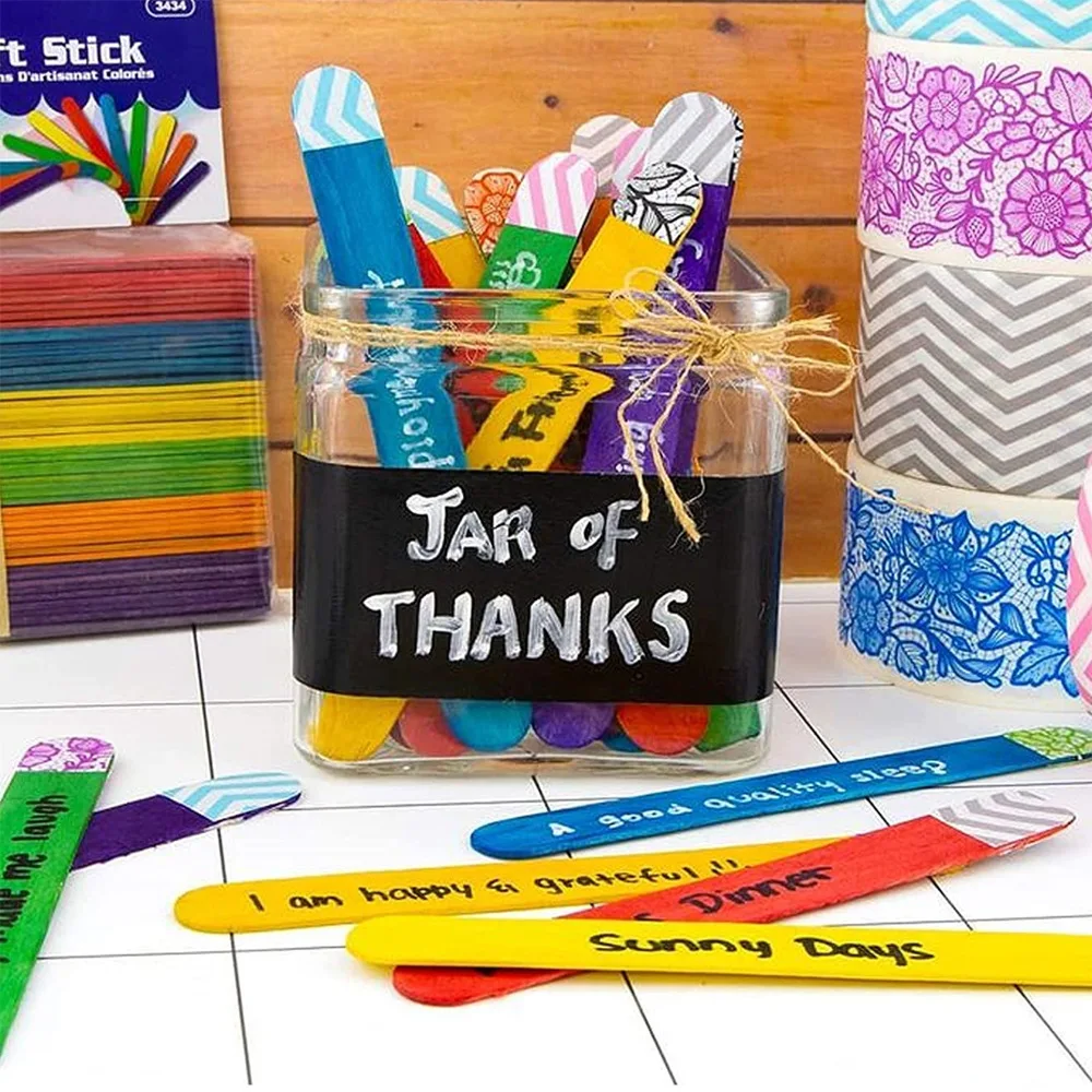 50PCS Colored Popsicle Sticks  - Art Craft Stick ulasan dan harga